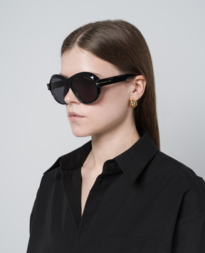 Tom Ford Чорні сонцезахисні окуляри INGER з логотипом FT1113