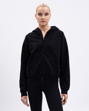 Vetements Чорна спортивна куртка з вишивкою логотипа UH76ZU130B