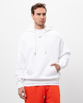 Off-White Белые худи с принтом Arrow OMBB085S25FLE00L