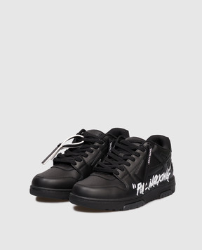 Off-White Черные кожаные кроссовки Out Of Office For Walking M189C9L01A