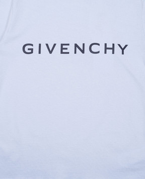 Givenchy Дитяча блакитна футболка з принтом логотипа H3034312+