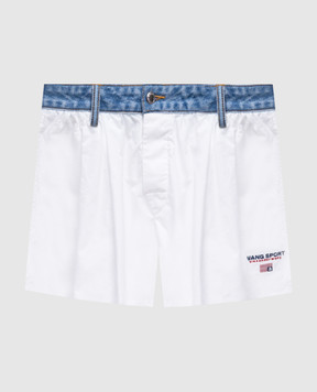 Alexander Wang Белые шорты с вышивкой логотипа 4WC2254840