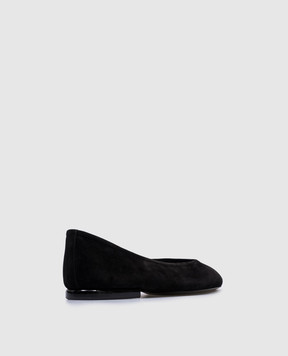 Loro Piana Черные замшевые балетки FAO6141