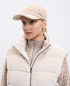Peserico Бежева кепка з паєткми S36201C0RCC694