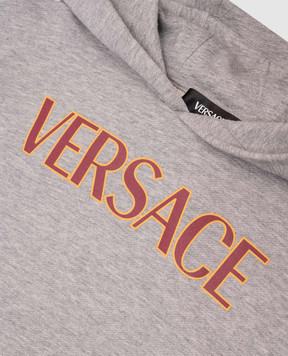 Versace Детское серое худи с логотипом 10206441A14889