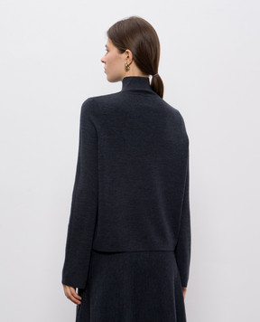 Allude Серый гольф из шерсти прямого кроя 25564041