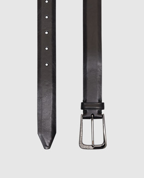 Brunello Cucinelli Чорний шкіряний ремінь Vintage M0DAYC33GP