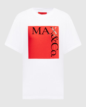 Max & Co Белая футболка TEE с логотипом TEE