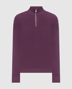 Brunello Cucinelli Фіолетовий светр з блискавкою M29400104
