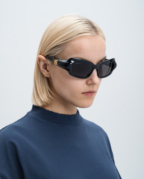 Balenciaga Черные очки PALAZZO RECTANGLE 794307T0007