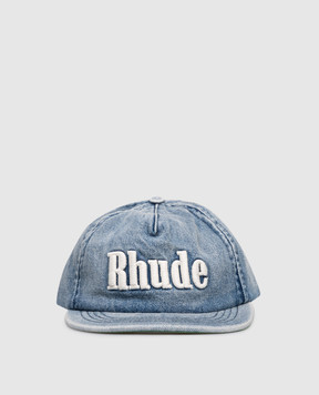 Rhude Блакитна джинсова кепка з вишивкою логотипа RHPF25HA01741