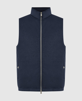 Brunello Cucinelli Синий пуховый жилет MM4631776
