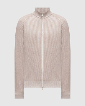Brunello Cucinelli Бежевий кардиган з кашеміру M22700506
