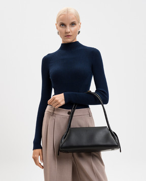 Santoni Черная кожаная сумка с логотипом DFBBA2794BAHFRY