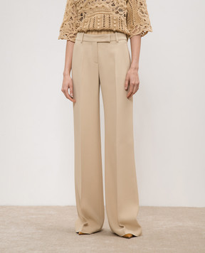 Ermanno Scervino Бежевые брюки клеш D446P712ILM