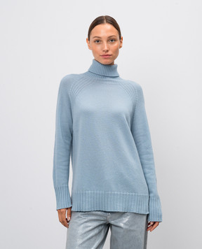 Twinset Блакитний светр з вовни та кашеміру 242TP3717