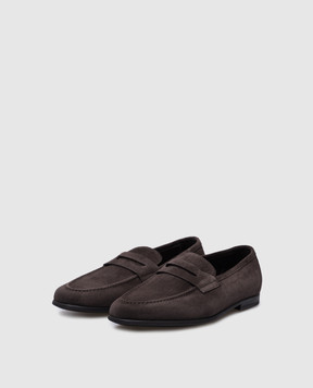 Canali Коричневі замшеві лофери RB01107661210E