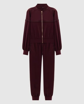 Twinset Бордовий спортивний костюм з візерунком логотипа 252TP2610