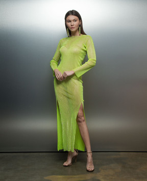 Santa Brands Зелена сукня максі з кристалами MAXIDRESS