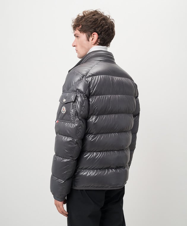 Moncler - Серая стеганная пуховая куртка Gourette