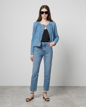 Twinset Синие джинсы с эффектом потертости с логотипом 241TP262A