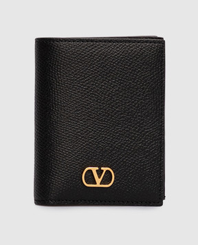 Valentino Чорне шкіряне портмоне Vlogo 7W2P0AJ5SNP