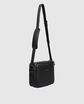 Maison Margiela MM6 Черная кожаная сумка с логотипом SB6ZH0025P8326