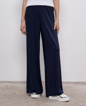 Twinset Синие брюки с пластиной логотипа 251LM2MEE