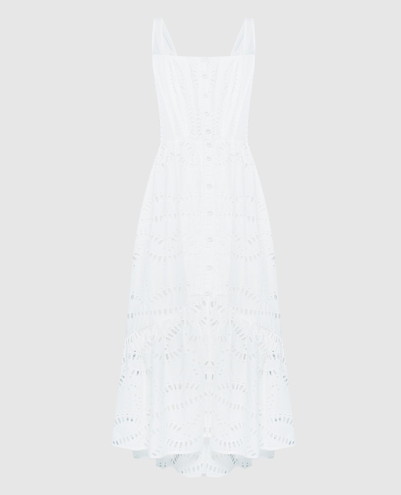 Nyssi white shirt dress with broderie embroidery