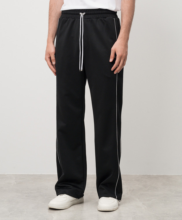 AMIRI Черные спортивные брюки Flare с логотипом AMPATP1013 изображение 3