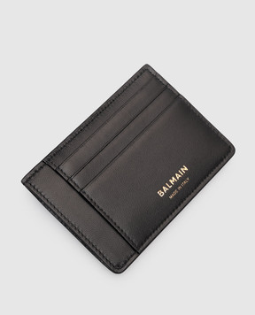 Balmain Чорний шкіряний картхолдер Anthem FM1MA089LVAA
