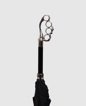 Pasotti Черный зонтик Knuckleduster с криссаталами Swarovski OMITUO478RASO67681