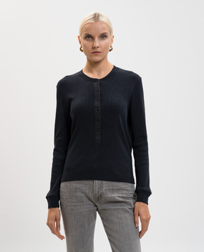 Tom Ford Черный лонгслив в рубчик TSJ585JEX147
