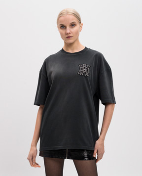 AMIRI Черная футболка с нашивкой логотипа AMJYTE1126