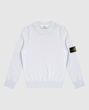 Stone Island Дитячий блакитний светр з вовною та кашеміром K2S165100002S00M1