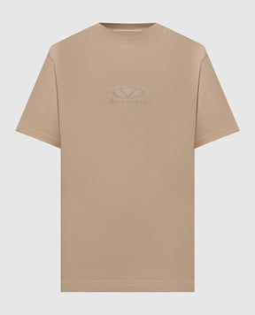 Vetements Футболка цвета хаки со светоотражающим принтом логотипа UA66TR600Tm