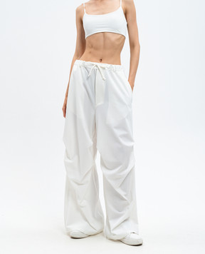 Maison Margiela MM6 Белые брюки с защипами S52KA0474S54445