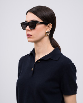 Saint Laurent Чорні сонцезахисні окуляри з логотипом SL276MICA
