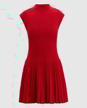 Magda Butrym Красное платье с плиссированием KNITWEAR12DRESS280725
