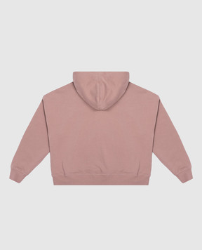 Brunello Cucinelli Детское коричневое худи с вышивкой логотипа BN05NE870B