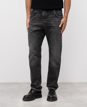 Balmain Сірі джинси з ефектом потертості FH1MI083DF82