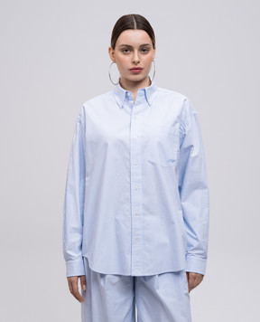 Alexander Wang Голубая рубашка в полоску 4WC2251013