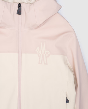 Moncler Grenoble ENFANT Детская бежевая куртка с логотипом J29571A00003530666