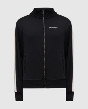 Palm Angels Чорна спортивна куртка з вишивкою логотипа PMBD058C99FAB002