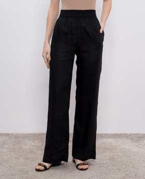 Ermanno Scervino Черные брюки из льна D464P301NZM