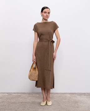 Enrico Mandelli Коричнева сукня з льону 1KD32A5664