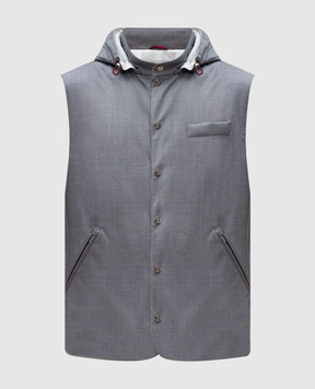 Brunello Cucinelli Серый жилет из шерсти MM4506523