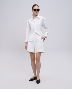 Jil Sander Белые шорты из льна J02KA0323J60001