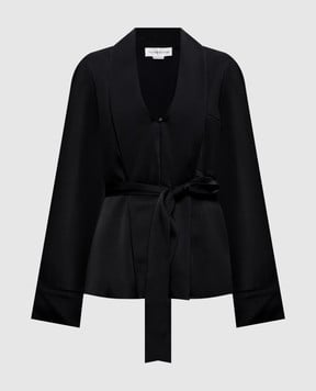 Victoria Beckham Черная блузка в пижамном стиле 1425WSH006839B