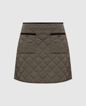 Max Mara Weekend Стьобана спідниця кольору хакі ERBA з вовною верблюда ERBA
